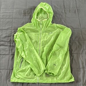 The North Face Packable Hi-Viz Green Windbreaker